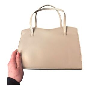 Vintage 1960s Adrian Gold Beige/Taupe Leather / Vintage Satchel / French Vintage